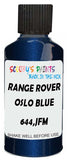 Detail brush applying Blue Metallic to a small door scratch on an Land Rover Discovery, clean OEM finish