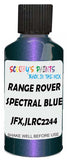 Detail brush applying Blue Metallic to a small door scratch on an Land Rover Discovery, clean OEM finish