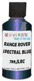 Detail brush applying Blue Metallic to a small door scratch on an Land Rover Discovery, clean OEM finish