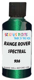 Detail brush applying Green Metallic to a small door scratch on an Land Rover Discovery, clean OEM finish