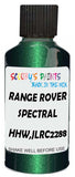 Detail brush applying Green Metallic to a small door scratch on an Land Rover Discovery, clean OEM finish