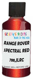 Detail brush applying Red Metallic to a small door scratch on an Land Rover Discovery, clean OEM finish