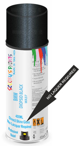 Direct Gloss Spray For Bmw 6 Series Diopsid Black Wa37 Aerosol Paint No Lacquer Required