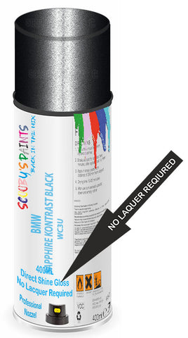 Direct Gloss Spray For Bmw 5 Series Sapphire Kontrast Black Wc3U Aerosol Paint No Lacquer Required