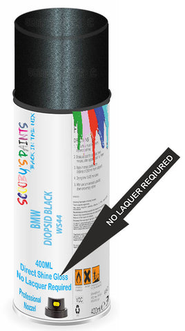 Direct Gloss Spray For Bmw M3 Cabrio Diopsidschwarz Metallic S44 Aerosol Paint No Lacquer Required