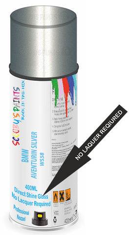 Direct Gloss Spray For Bmw M3 Cabrio Aventurin Silber Metallic S58 Aerosol Paint No Lacquer Required