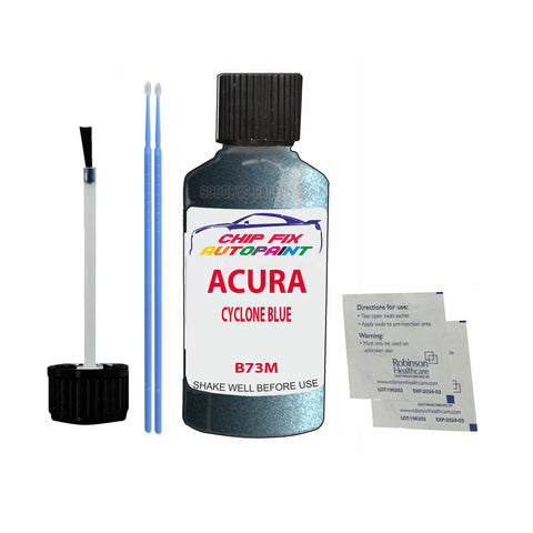 Paint For Acura Integra Cyclone Blue 1997-1998 Code B73M Touch Up Paint Scratch Repair