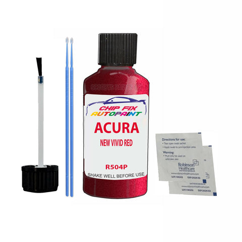 Paint For Acura Integra New Vivid Red 1998-2001 Code R504P Touch Up Paint Scratch Repair