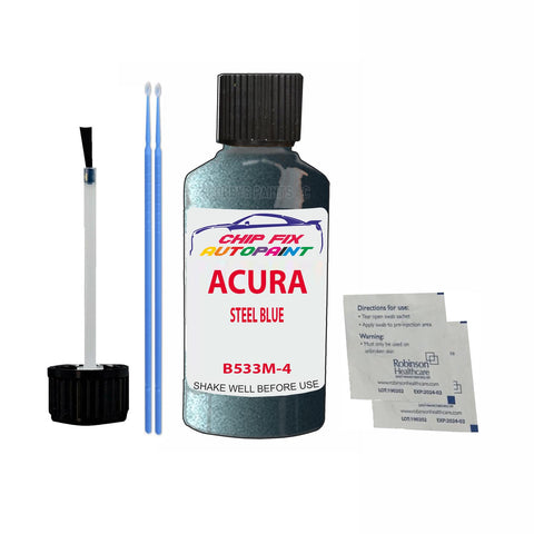 Paint For Acura Mdx Steel Blue 2005-2008 Code B533M-4 Touch Up Paint Scratch Repair