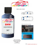 paint code location sticker Bmw 3 Series Alaska/Powder Blue 367 1994-1998 Blue plate find code