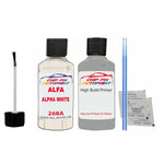 ALFA ROMEO ALPHA WHITE 1 Paint Code 268A Car Touch Up aNTI Rust primer undercoat