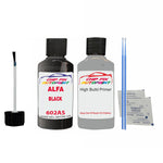 ALFA ROMEO BLACK Paint Code 602AS Car Touch Up aNTI Rust primer undercoat