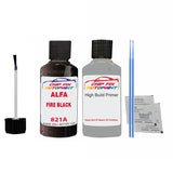 ALFA ROMEO FIRE BLACK Paint Code 821A Car Touch Up aNTI Rust primer undercoat