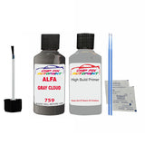 ALFA ROMEO GRAY CLOUD Paint Code 759 Car Touch Up aNTI Rust primer undercoat