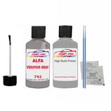 ALFA ROMEO VESUVIUS GRAY Paint Code 742 Car Touch Up aNTI Rust primer undercoat