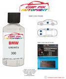 paint code location sticker Bmw 3 Series Cabrio Alpine White Iii 300 1990-2022 White plate find code