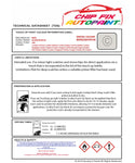 Data Safety Sheet Bmw X3-M Alpine White Iii 300 1990-2022 White Instructions for use paint