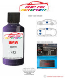 paint code location sticker Bmw 5 Series Limo Amethyst 472 2001-2011 Purple plate find code