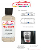 paint code location plate Peugeot 504 Bleu Regence/Azul Regencia 218, EDW 1976-1980 Beige Touch Up Paint