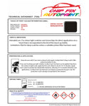 Data Safety Sheet Vauxhall Corsa Anthrazit 38L 1997-1999 Grey/Silver Instructions for use paint