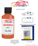 paint code location sticker Vauxhall Astra Apricot 74L/580 1988-1993 Yellow plate find code