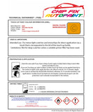 Data Safety Sheet Bmw X6 Atacama Yellow Yb21 2010-2013 Yellow Instructions for use paint