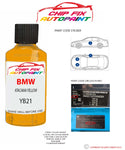 paint code location sticker Bmw 3 Series Coupe Atacama Yellow Yb21 2010-2013 Yellow plate find code