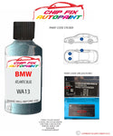 paint code location sticker Bmw 6 Series Grand Coupe Atlantic Blue Wa13 2003-2011 Blue plate find code