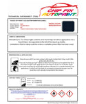 Data Safety Sheet Bmw 8 Series Atlantis Blue 1 207 1987-1992 Blue Instructions for use paint