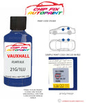 paint code location sticker Vauxhall Corsa Atlantis Blue 21G/1Lu 2005-2007 Blue plate find code