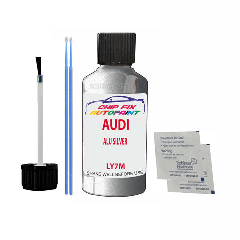 Paint For Audi S6 Alu Silver 1991-2000 Code Ly7M Touch Up Paint Scratch Repair