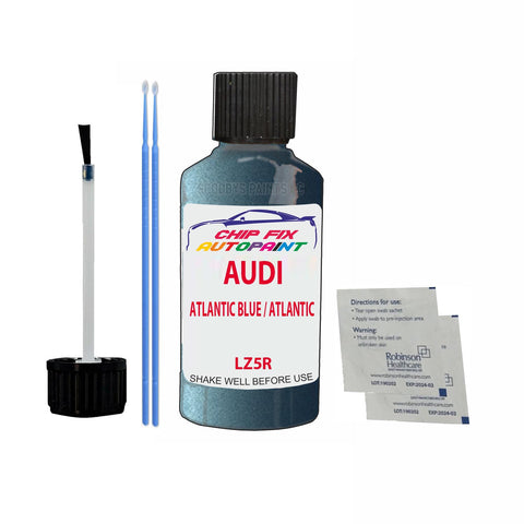 Paint For Audi A2 Atlantic Blue / Atlantic 2000-2001 Code Lz5R Touch Up Paint Scratch Repair