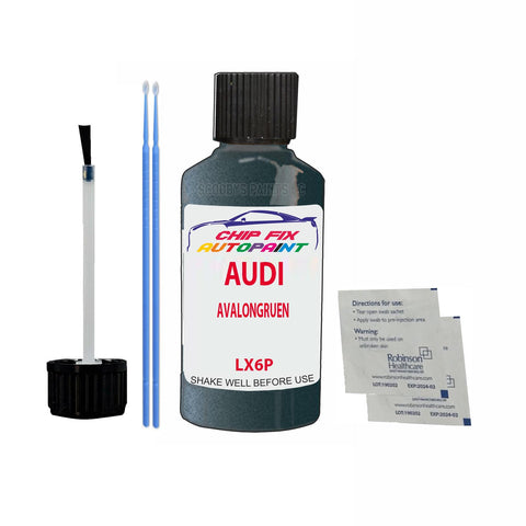 Paint For Audi A6 Avant Avalongruen 2018-2021 Code Lx6P Touch Up Paint Scratch Repair