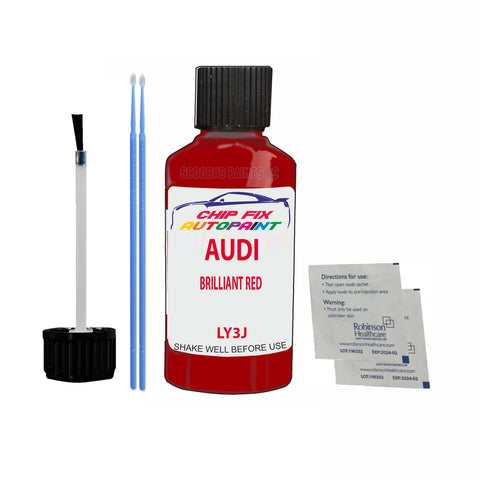 Paint For Audi S6 Brilliant Red 2002-2016 Code Ly3J Touch Up Paint Scratch Repair