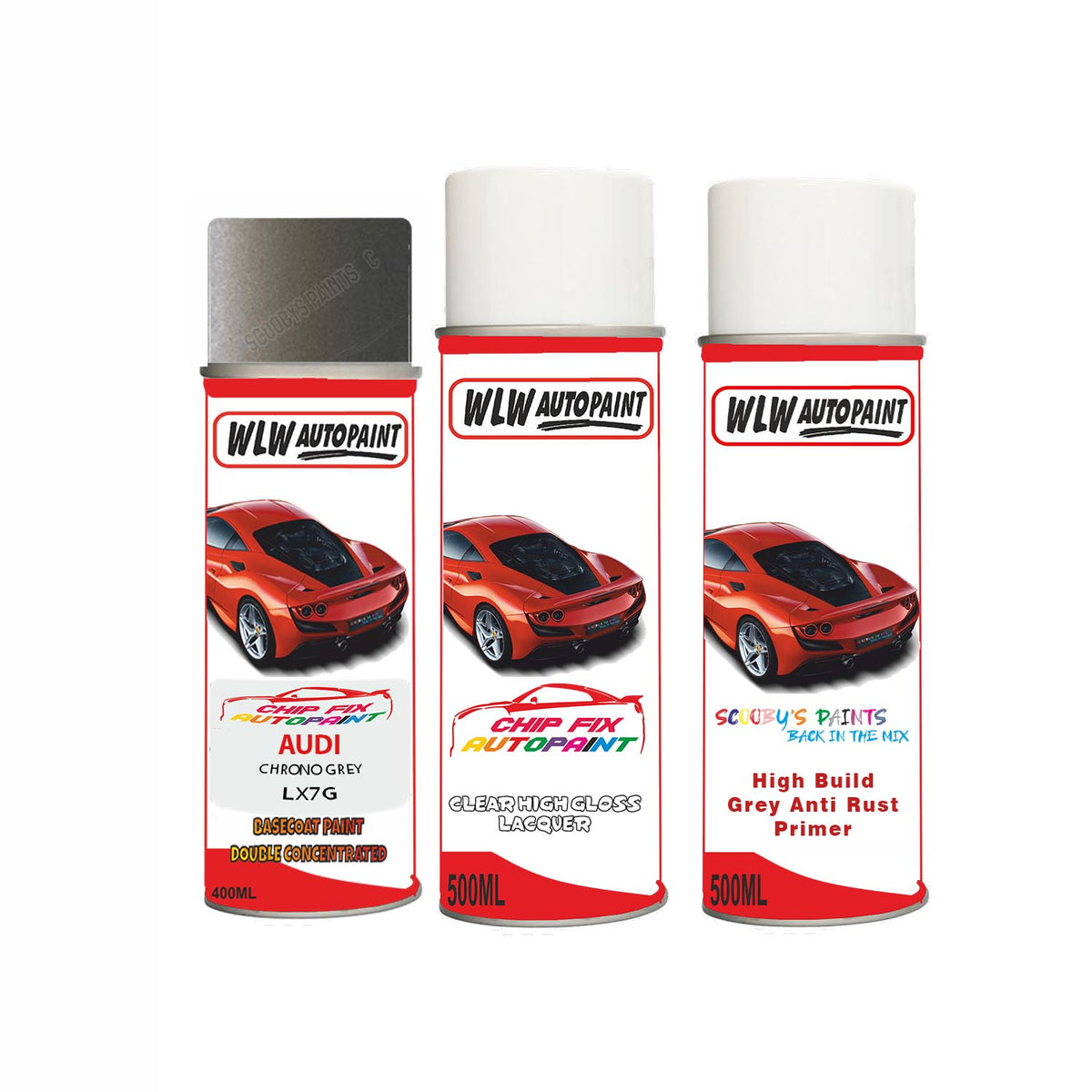 Audi Chrono Grey Paint Code Lx7G Aerosol Spray Paint Car Touch Up