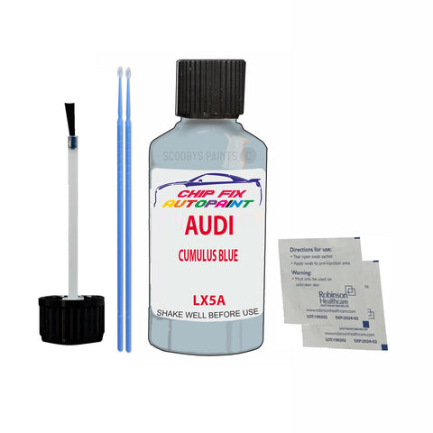 Paint For Audi A1 Sportback Cumulus Blue 2010-2021 Code Lx5A Touch Up Paint Scratch Repair