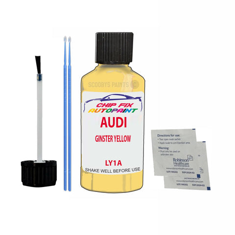 Paint For Audi 80 Ginster Yellow 1989-1998 Code Ly1A Touch Up Paint Scratch Repair