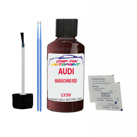 Paint For Audi 100 Maraschino Red 1986-1992 Code Ly3V Touch Up Paint Scratch Repair