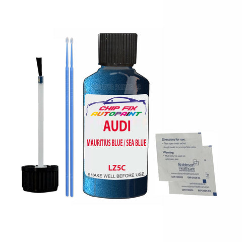 Paint For Audi A2 Mauritius Blue / Sea Blue 2003-2016 Code Lz5C Touch Up Paint Scratch Repair