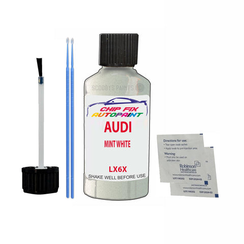 Paint For Audi A5 Cabrio Mint White 2011-2012 Code Lx6X Touch Up Paint Scratch Repair