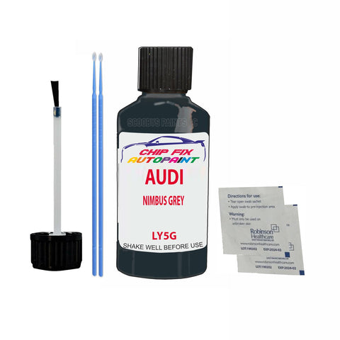 Paint For Audi 80 Nimbus Grey 1989-1991 Code Ly5G Touch Up Paint Scratch Repair