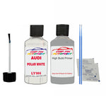 Anti rust primer undercoat Audi S8 Polar White 2001-2012 Code Ly9H Touch Up Paint Scratch Repair