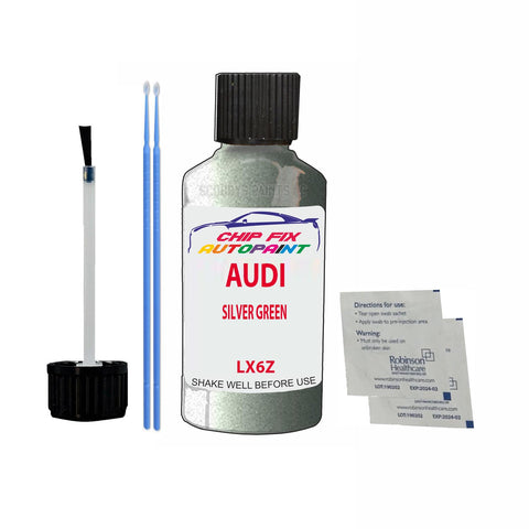 Paint For Audi S8 Silver Green 2003-2007 Code Lx6Z Touch Up Paint Scratch Repair