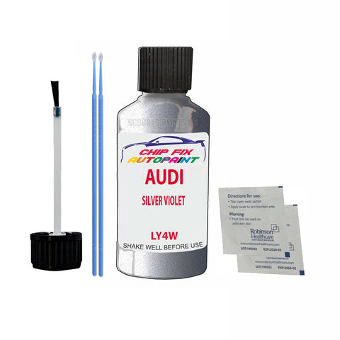 Paint For Audi S4 Silver Violet 2003-2006 Code Ly4W Touch Up Paint Scratch Repair