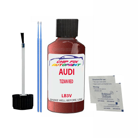 Paint For Audi S4 Tizian Red 1984-1990 Code Lb3V Touch Up Paint Scratch Repair
