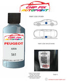 paint code location plate Peugeot 504 Aurora 561 1977-1980 Blue Touch Up Paint