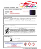 Data Safety Sheet Vauxhall Cavalier Aurora Blue 279/20L 1992-2000 Purple Instructions for use paint
