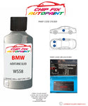 paint code location sticker Bmw 5 Series Limo Aventurine Silver Ws58 2007-2012 Grey plate find code