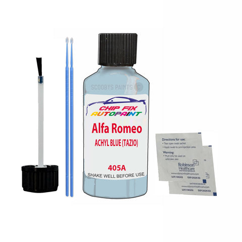 ALFA ROMEO ACHYL BLUE (TAZIO) Paint Code 405A Car Touch Up Paint Scratch/Repair