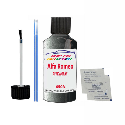 ALFA ROMEO AFRICA GRAY Paint Code 650A Car Touch Up Paint Scratch/Repair